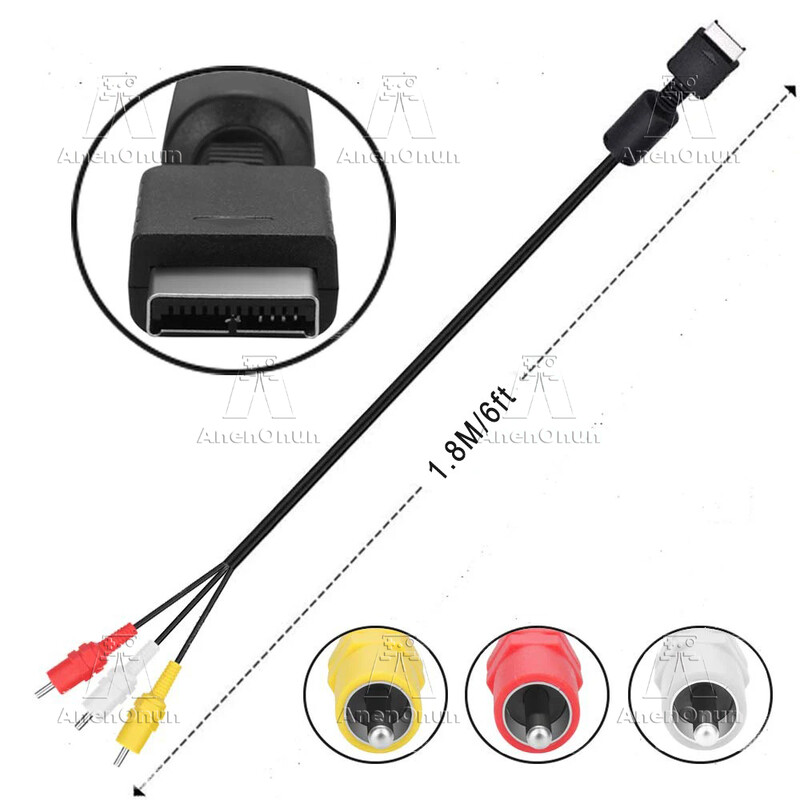PS 2/PS 3/PS 1 Cablu AV de înaltă calitate 1.8M/6ft TV Audio Video Cablu compozit Cablu Play station Accesorii pentru consola de jocuri video
