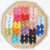 20/40 db 2" Grosgrain Ribbon Pigtail Haj masnik Elasztikus hajkötők Hajgumik Tartók Hajkiegészítők kislányoknak csecsemőknek