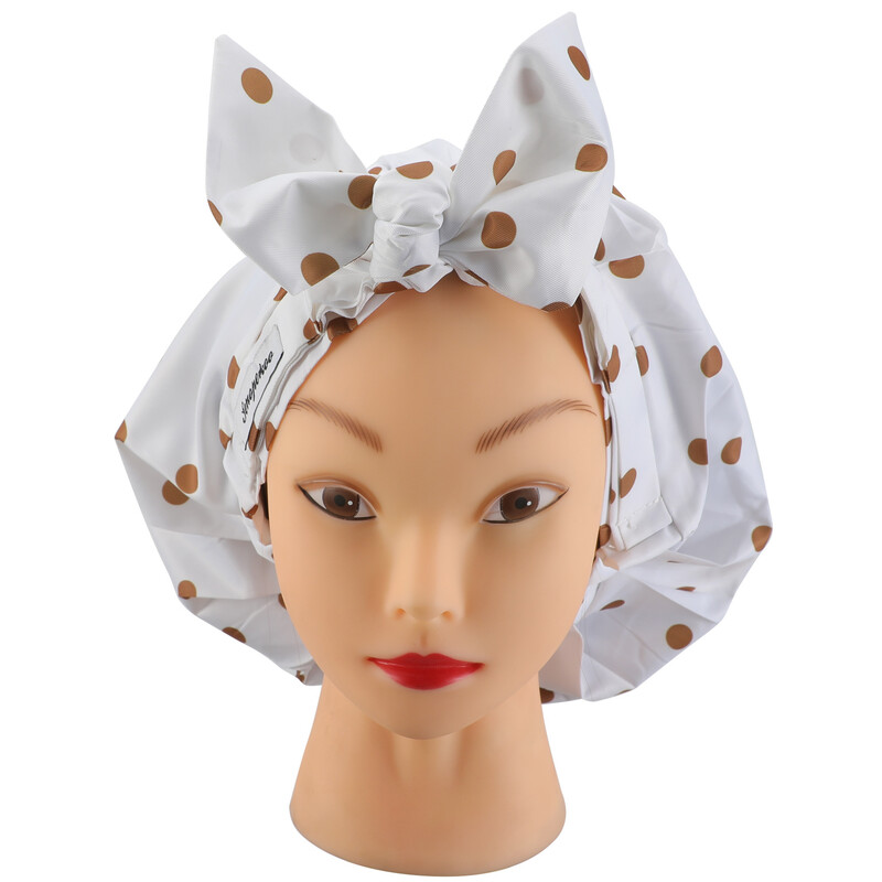 Cross Border Spot moteriška ilgų plaukų dušo kepurė Reguliuojama vandeniui atspari apvali skrybėlė peteliškė, elastinga sauso miego kepurė