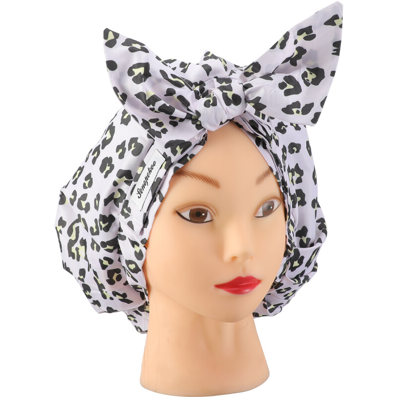 Cross Border Spot moteriška ilgų plaukų dušo kepurė Reguliuojama vandeniui atspari apvali skrybėlė peteliškė, elastinga sauso miego kepurė