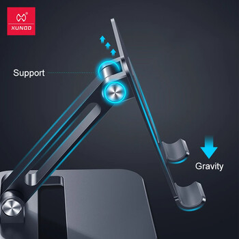 Xundd Tablet Stand για iPhone 14 15 Pro Max Ρυθμιζόμενη αναδιπλούμενη μεταλλική βάση στήριξης για iPad 태블릿 거치대 Υποστήριξη βάσης για tablet