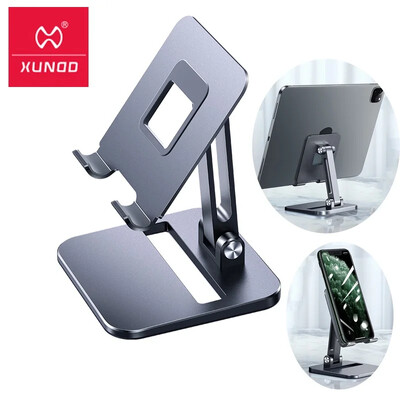 Xundd táblagép állvány iPhone 14 15 Pro Max készülékhez állítható összecsukható fém rögzítő tartó iPadhez 태블릿 거치대 Támogatott táblagép asztali talp