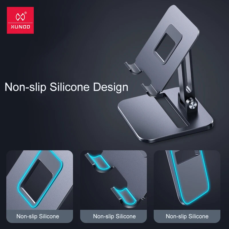 Xundd táblagép állvány iPhone 14 15 Pro Max készülékhez állítható összecsukható fém rögzítő tartó iPadhez 태블릿 거치대 Támogatott táblagép asztali talp