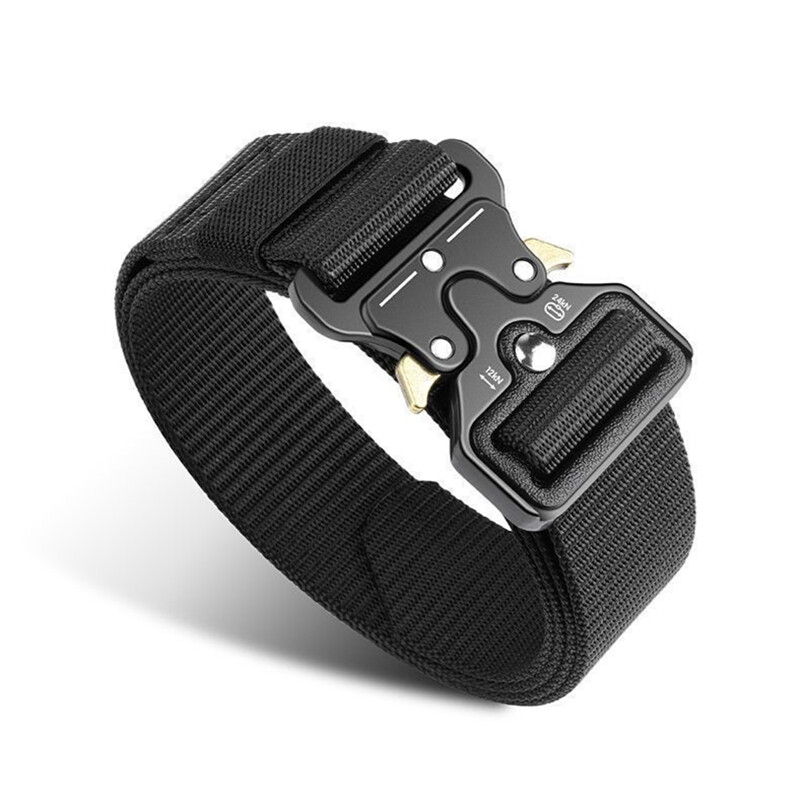 Vyriškas Cobra Tactical lauko nailono greitai atsegamas lydinio sagtis juodas diržas