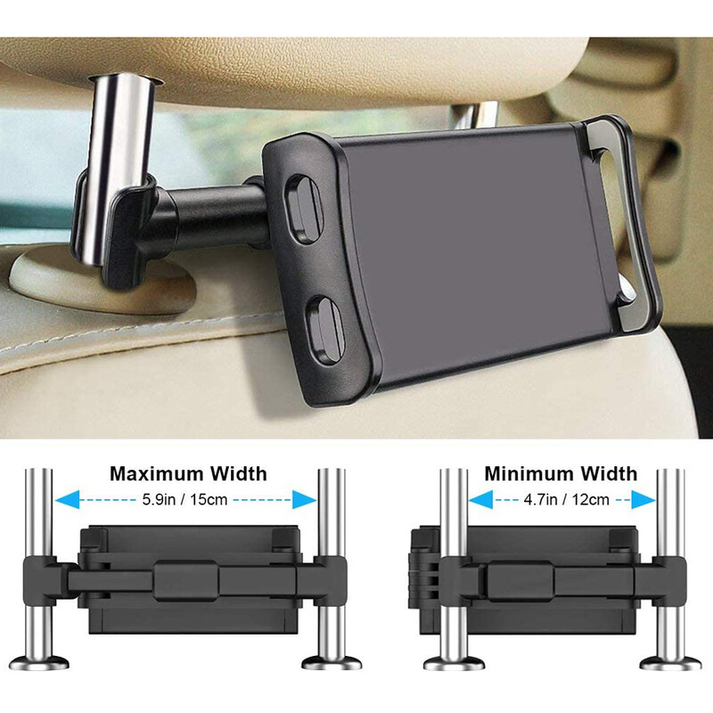 Fleksibilni rotirajući za 360 stupnjeva za iPad Auto Jastuk Držač mobitela Stalak za tablet Naslon za glavu Naslon za glavu Montažni nosač 4-11 inča