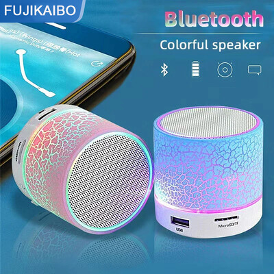 Нов Bluetooth мини високоговорител Безжичен високоговорител Цветна LED TF карта USB субуфер Преносим MP3 музикална звукова колона за компютърен телефон