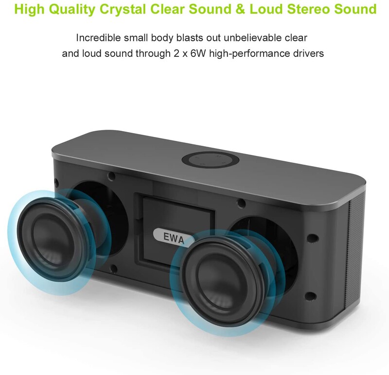 EWA Wireless TF Card Speaker 4000mA Ultra Long Playback Υπαίθριος φορητός υπολογιστής Ηχείο μουσικής Bluetooth 5.0