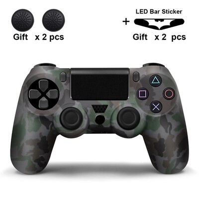 Szilikon tok PS4 kontrollerhez fedél dualshock 4 játékvezérlő joystickhoz, bőr PS4 kiegészítőhöz, 2 hüvelykujj tartók fogantyú sapkák