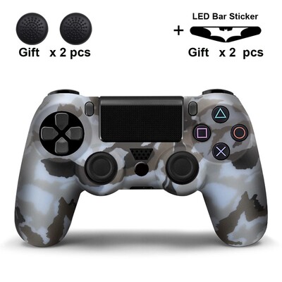 Szilikon tok PS4 kontrollerhez fedél dualshock 4 játékvezérlő joystickhoz, bőr PS4 kiegészítőhöz, 2 hüvelykujj tartók fogantyú sapkák