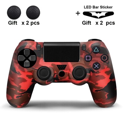 Szilikon tok PS4 kontrollerhez fedél dualshock 4 játékvezérlő joystickhoz, bőr PS4 kiegészítőhöz, 2 hüvelykujj tartók fogantyú sapkák