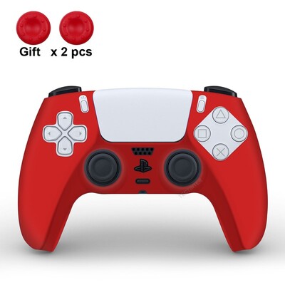 SONY Playstation 5 mīksta silikona gēla gumijas korpusa vāciņš PS5 kontroliera aizsardzības korpusam PS5 piederumam īkšķa roktura vāciņš