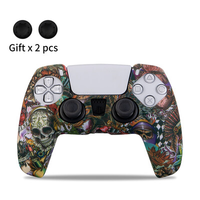 SONY Playstation 5 mīksta silikona gēla gumijas korpusa vāciņš PS5 kontroliera aizsardzības korpusam PS5 piederumam īkšķa roktura vāciņš