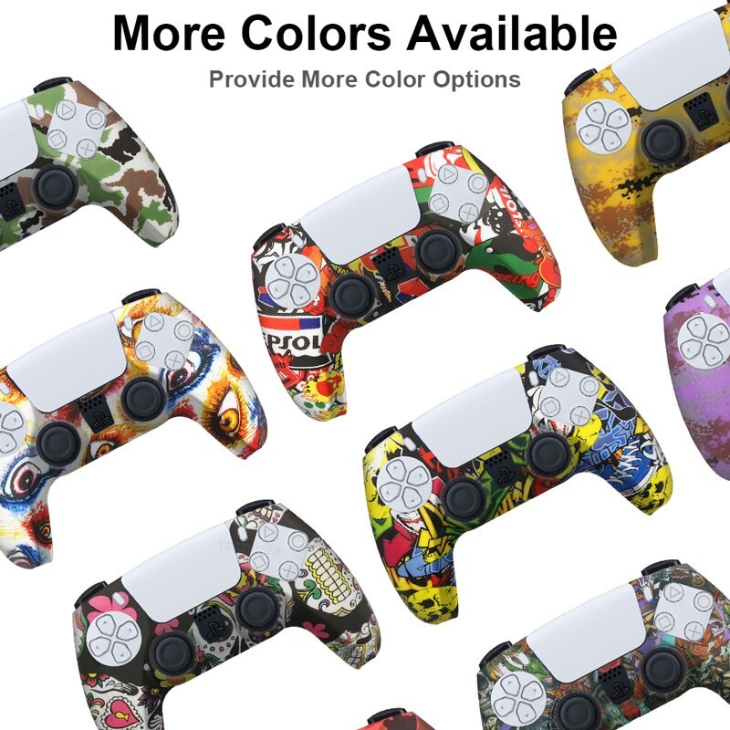 SONY Playstation 5 mīksta silikona gēla gumijas korpusa vāciņš PS5 kontroliera aizsardzības korpusam PS5 piederumam īkšķa roktura vāciņš