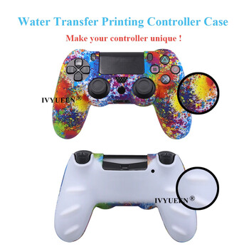 IVYUEEN за Sony PlayStation 4 PS4 Controller Защитен калъф Мек силиконов гел гумен кожен капак за PS4 Pro Slim Gamepad Cap