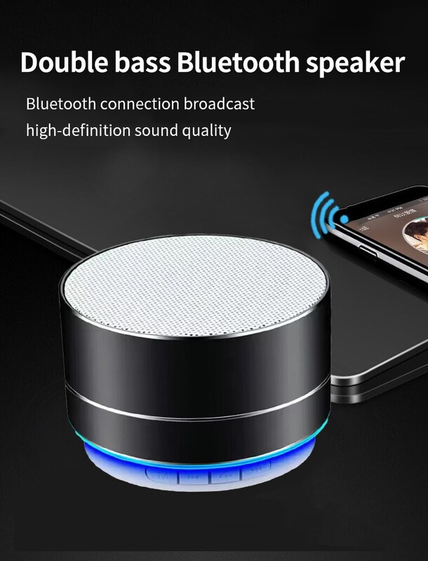 Bezdrôtový Bluetooth reproduktor z hliníkovej zliatiny, mini prenosný vonkajší kanón, subwoofer, hudobný zvukový box pre mobilný telefón, TF karta, PC A10