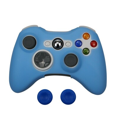 Mīksts silikons priekš xbox 360 kontroliera aizsargājoša āda Elastīga spēļu paneļa piederumi Vāka korpuss Korpuss Īkšķu rokturi vāciņi Kursorsvira