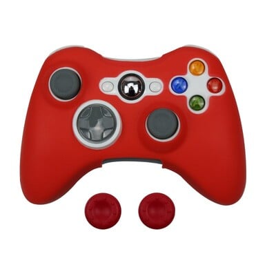 Mīksts silikons priekš xbox 360 kontroliera aizsargājoša āda Elastīga spēļu paneļa piederumi Vāka korpuss Korpuss Īkšķu rokturi vāciņi Kursorsvira