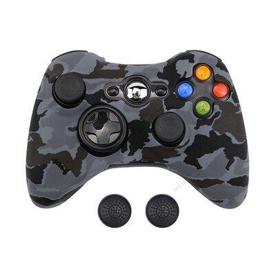 Mīksts silikons priekš xbox 360 kontroliera aizsargājoša āda Elastīga spēļu paneļa piederumi Vāka korpuss Korpuss Īkšķu rokturi vāciņi Kursorsvira