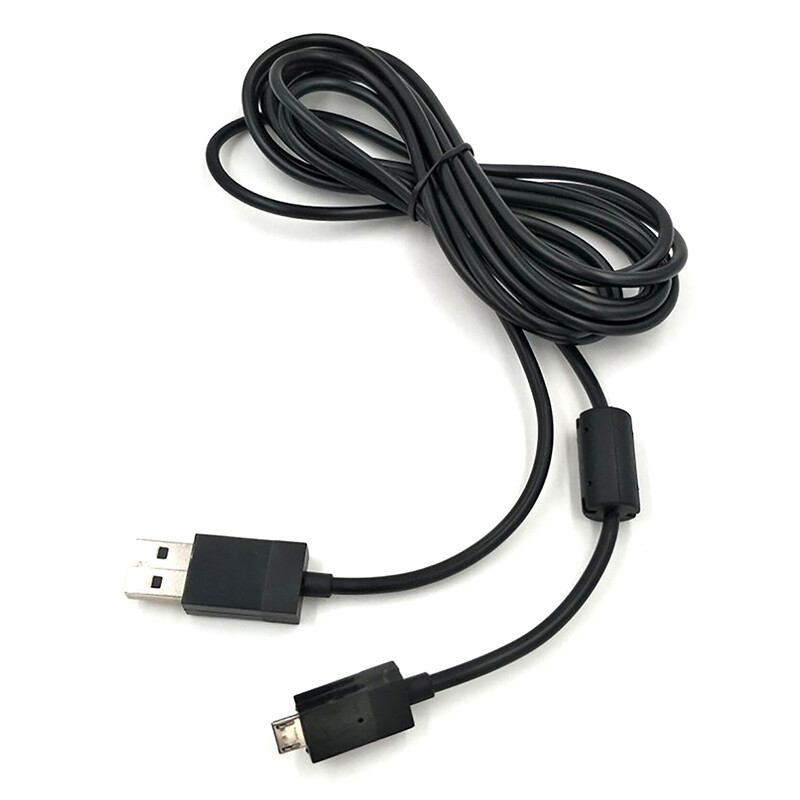 Cablu de încărcare Micro USB, negru, durabil, 2,75 m, extra lung, cablu de încărcare, pentru PS4 4, pentru cabluri pentru controlerul Xbox One