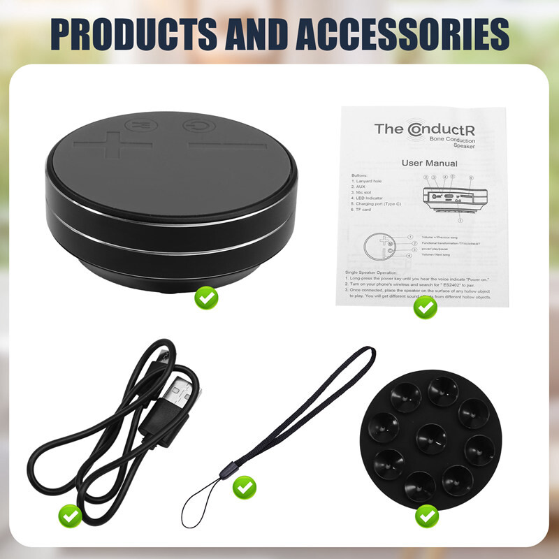 Itin didelis TWS Bone Conduction Bluetooth garsiakalbis TWS belaidis gali būti prijungtas prie kortelės žemųjų dažnių garsiakalbio