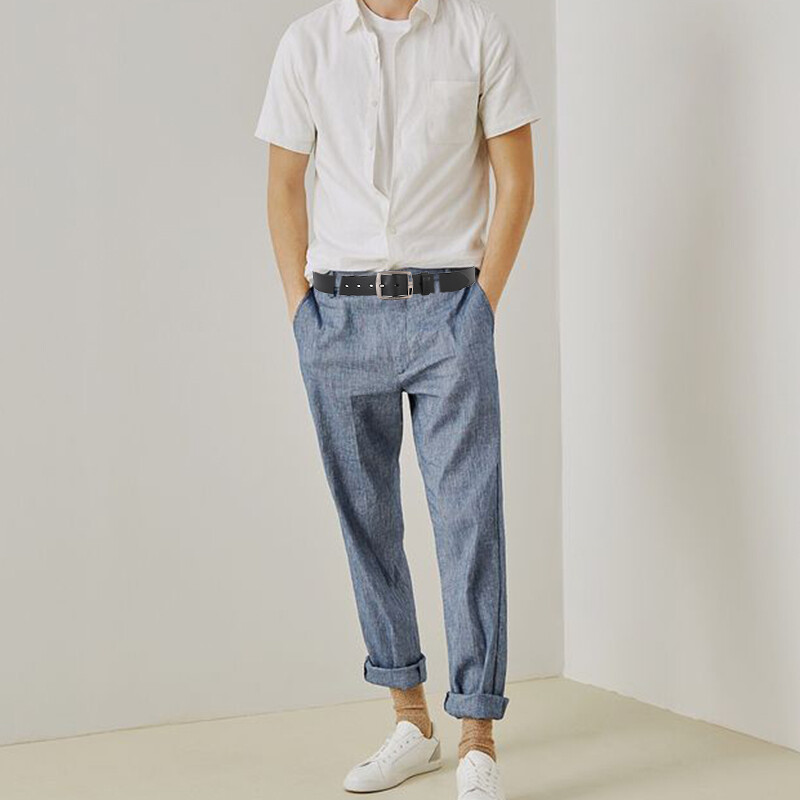 Vyriški Natūralios odos diržai Cowskin Classic Designers Diržai vyrams Vintage Westernboy laisvalaikio laisvalaikio džinsų dirželis HQ223