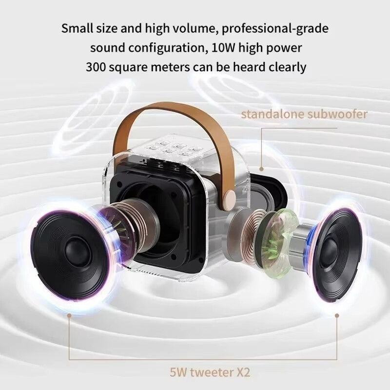 K12 Bluetooth 5.3 Reproduktor Bluetooth Karaoke Machine Bezdrôtový audio s mikrofónmi pre domáce KTV narodeninové párty sviatočné darčeky