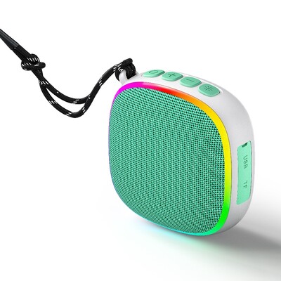 Rockmia 6W mini prenosný bezdrôtový BT reproduktor Bluetooth 5.3 hudobná skrinka s RGB svetlom pre PC hry magnetický na oceľ EBS-309