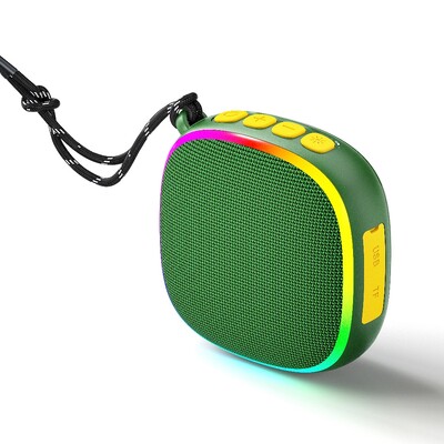 Rockmia 6W mini prenosný bezdrôtový BT reproduktor Bluetooth 5.3 hudobná skrinka s RGB svetlom pre PC hry magnetický na oceľ EBS-309