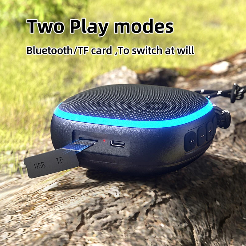 Rockmia 6W mini prenosný bezdrôtový BT reproduktor Bluetooth 5.3 hudobná skrinka s RGB svetlom pre PC hry magnetický na oceľ EBS-309