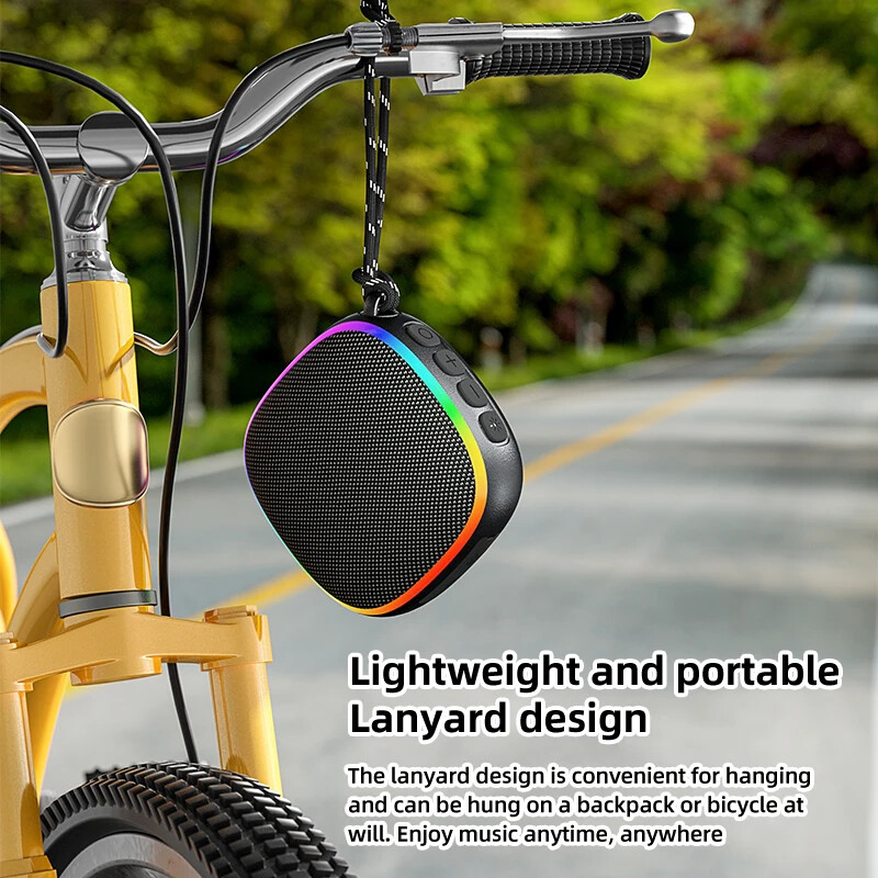 Rockmia 6W mini prenosný bezdrôtový BT reproduktor Bluetooth 5.3 hudobná skrinka s RGB svetlom pre PC hry magnetický na oceľ EBS-309