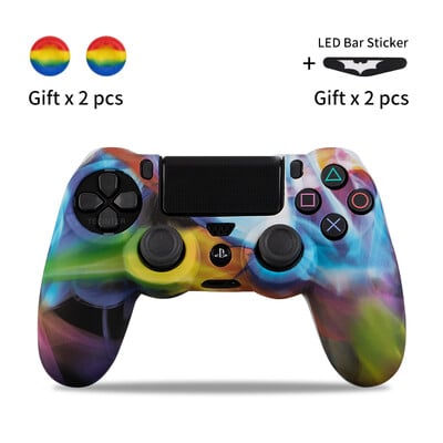 Védő gumi borítás Sony playstation 4 vezérlőhöz Szilikon tok PS4 Gamepadokhoz joystick 2 hüvelykujjjal Fogantyús sapkák