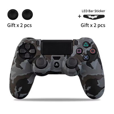 Védő gumi borítás Sony playstation 4 vezérlőhöz Szilikon tok PS4 Gamepadokhoz joystick 2 hüvelykujjjal Fogantyús sapkák