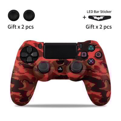 Védő gumi borítás Sony playstation 4 vezérlőhöz Szilikon tok PS4 Gamepadokhoz joystick 2 hüvelykujjjal Fogantyús sapkák