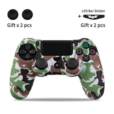 Védő gumi borítás Sony playstation 4 vezérlőhöz Szilikon tok PS4 Gamepadokhoz joystick 2 hüvelykujjjal Fogantyús sapkák