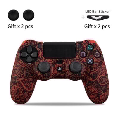 Védő gumi borítás Sony playstation 4 vezérlőhöz Szilikon tok PS4 Gamepadokhoz joystick 2 hüvelykujjjal Fogantyús sapkák