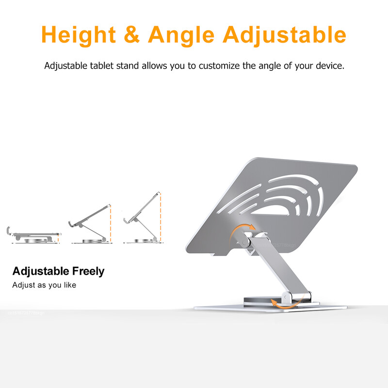 Suport pentru tabletă pentru iPad Pro Suport pentru desktop Suport pliabil din aluminiu cu rotație de 360 pentru Samsung Xiaomi Pad 2023 Suport pentru telefon pentru tabletă