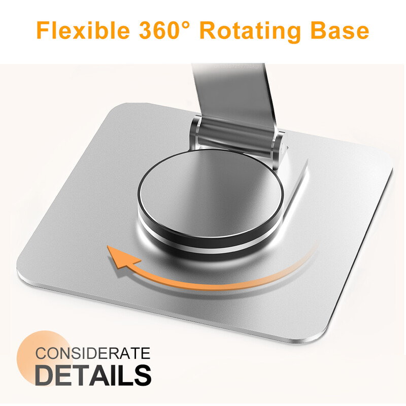 Suport pentru tabletă pentru iPad Pro Suport pentru desktop Suport pliabil din aluminiu cu rotație de 360 pentru Samsung Xiaomi Pad 2023 Suport pentru telefon pentru tabletă