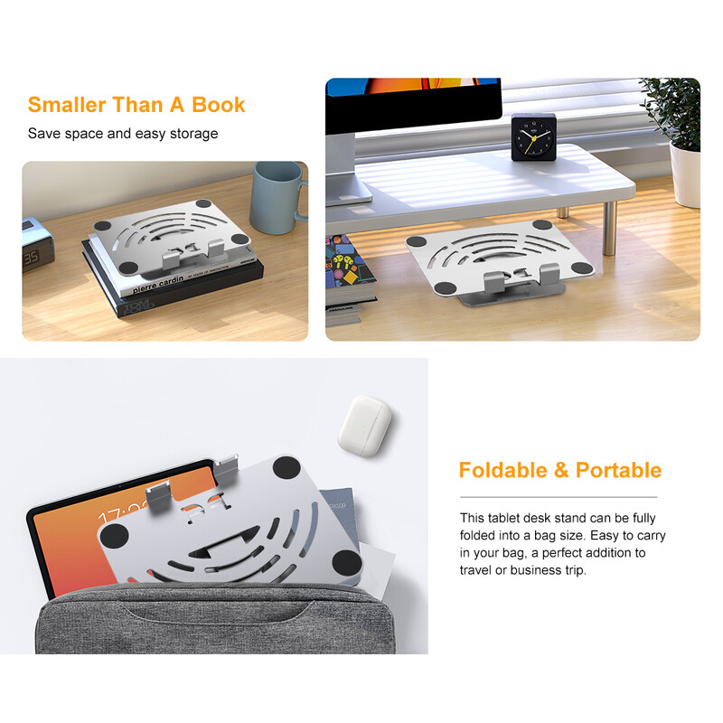 Suport pentru tabletă pentru iPad Pro Suport pentru desktop Suport pliabil din aluminiu cu rotație de 360 pentru Samsung Xiaomi Pad 2023 Suport pentru telefon pentru tabletă