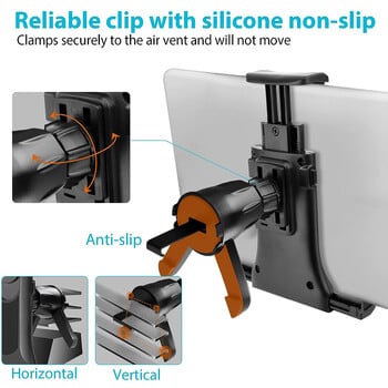 iBudim Car Tablet Holder 4-12 ιντσών Universal ρυθμιζόμενη βάση στήριξης αεραγωγού αυτοκινήτου για iPhone iPad Air Mini Samsung Xiaomi Tablets