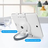 Suport suport tabletă retractabil Suport tabletă de 7-10 inci Rotație de 360 de grade Suport tabletă de birou Mâner Suport inel pentru Ipad