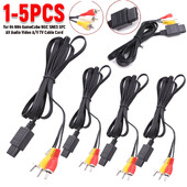 AV audio video kábel A/V TV kábel pre 64 N64 GameCube NGC SNES SFC A/V TV kábel Herný kábel Audio video kábel 1-5 ks