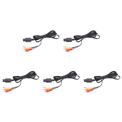 AV audio video kábel A/V TV kábel pre 64 N64 GameCube NGC SNES SFC A/V TV kábel Herný kábel Audio video kábel 1-5 ks
