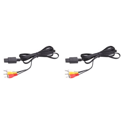 AV audio video kábel A/V TV kábel pre 64 N64 GameCube NGC SNES SFC A/V TV kábel Herný kábel Audio video kábel 1-5 ks