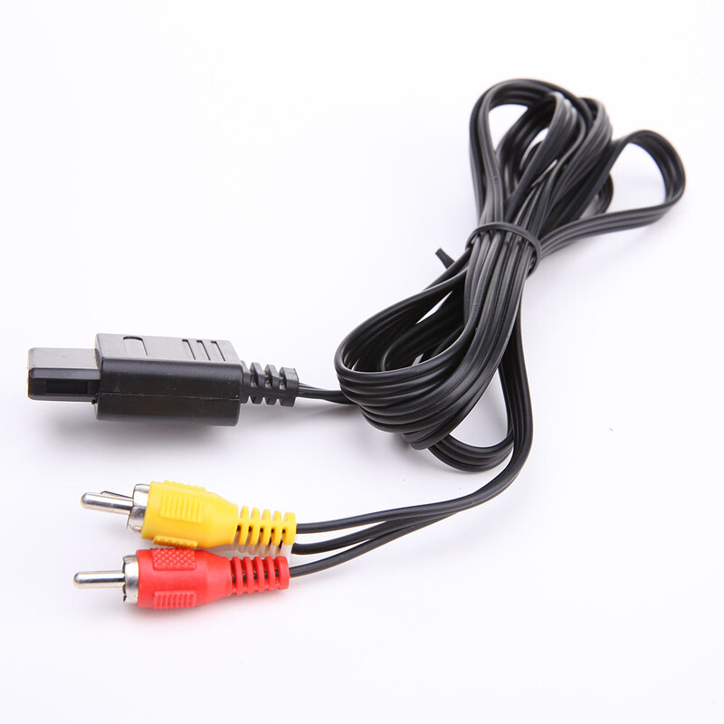 AV audio video kábel A/V TV kábel pre 64 N64 GameCube NGC SNES SFC A/V TV kábel Herný kábel Audio video kábel 1-5 ks