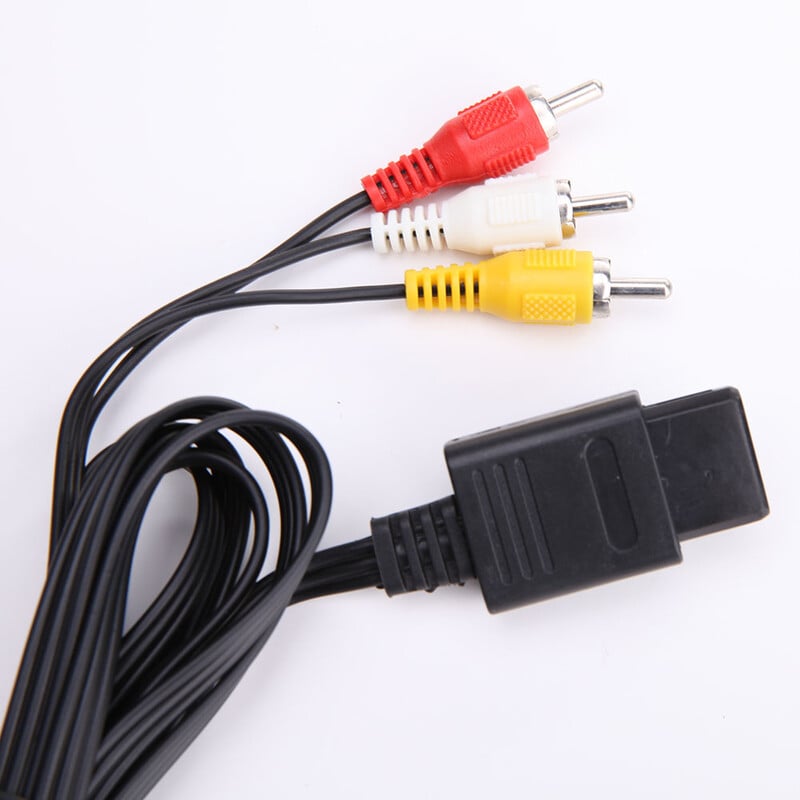 AV audio video kábel A/V TV kábel pre 64 N64 GameCube NGC SNES SFC A/V TV kábel Herný kábel Audio video kábel 1-5 ks