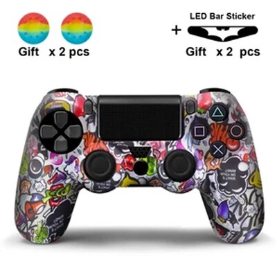 Puha szilikon védőburkolat SONY Playstation 4 PS4 vezérlőhöz PS4 Pro-hoz Slim Gamepad Controle Cover hüvelykujj fogantyúk