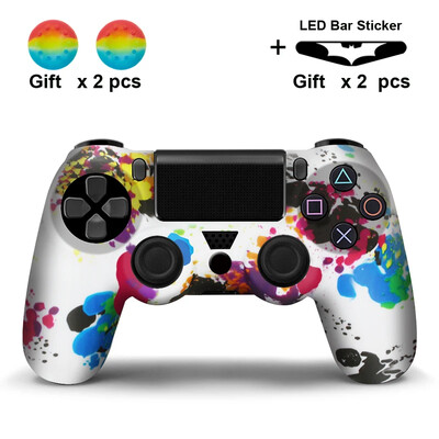 Puha szilikon védőburkolat SONY Playstation 4 PS4 vezérlőhöz PS4 Pro-hoz Slim Gamepad Controle Cover hüvelykujj fogantyúk