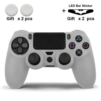 Puha szilikon védőburkolat SONY Playstation 4 PS4 vezérlőhöz PS4 Pro-hoz Slim Gamepad Controle Cover hüvelykujj fogantyúk
