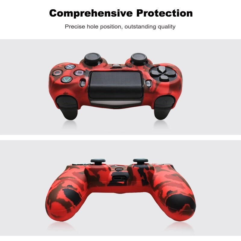 Puha szilikon védőburkolat SONY Playstation 4 PS4 vezérlőhöz PS4 Pro-hoz Slim Gamepad Controle Cover hüvelykujj fogantyúk