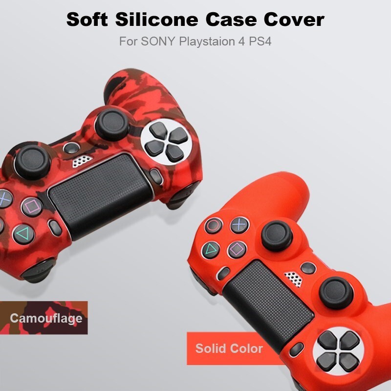 Puha szilikon védőburkolat SONY Playstation 4 PS4 vezérlőhöz PS4 Pro-hoz Slim Gamepad Controle Cover hüvelykujj fogantyúk
